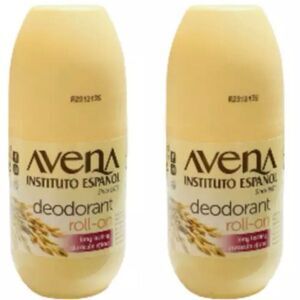 NWT 2 Pack Avena Long Lasting 24 Hours 100% Natural Roll-On Oats Deodorant
